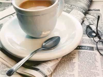 coffee and newspaper